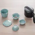 Bag Porcelain Tea Pot Cup Filter Net Ruyao Crackle Glaze Travel Tea Set Gift