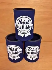 Pabst Blue Ribbon 12 Oz Quality Neoprene Koozie’s - Set Of Three (3) - New F/S