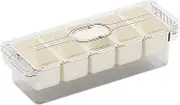 Condiment Containers - Multifunctional Snacks Container - 5 Compartments Reusable Snack Organizer, Condiment Pots for Home, Restaurants