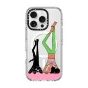 iPhone 16 Pro Clear Case MagSafe Compatible Yoga & Dog
