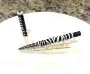 Vintage Parker Pen "Black and White Vector Roller Ball Series" ZEBRA Pattern NOS