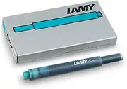 Lamy T10 Turquoise Fountain Pen Ink Cartridges Refills Replacement Spare For All Lamy Fountian Pens (Pack Of 1 - 5 Ink Cartridges)