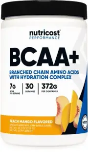 Nutricost BCAA+ Hydration Powder (Peach Mango) 30 Servings