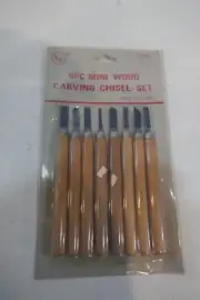 8 Piece Beginners Mini Wood Carving Chisel Sets Hand Tools Great Starter Set