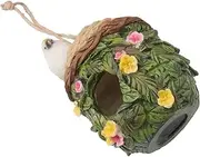 1pc Outdoor Bird Nest Creative Decorative Hanging Bird House Resin Material for Garden and Patio Durable and Easy to Clean Design