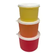 Tupperware Stacking Canister Containers Set Of 3 #263, #264, #265