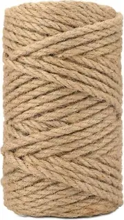 6MM Jute Rope,164Feet Strong and Heavy Duty Jute Twine, Brown Decoration Hemp Tw