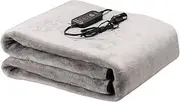 San Hima 12V/24V Electric Blanket, 3 Fast Heat & Time Setting, Safety Overheat Protection Washable Ultra-Soft Vehicle Electric Blanket with Cigarette Lighter Plug, 140cm x 100cm