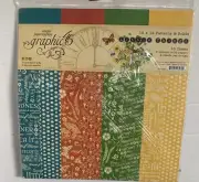 GRAPHIC 45 "LITTLE THINGS" 12X12 PATTERN & SOLIDS PAPER PACK SCRAPJACK'S PLACE