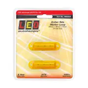 LED Autolamps Amber Side Marker Light 24 Volt 3 LED Lamp Twin Blister