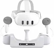 Quest 3 Charging Dock, Charging Stand for Meta Quest 3 Accessories, XICEN Headset and Controller Desk Mount Charging Dock Station Compatible with Meta Quest 3 Charger