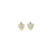 14k Yellow Gold u0026 Rhod GQ u0026 Dia Earrings