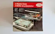 2 Testors Clear Plastic Display Cases For 1:24 or 1:25 Scale 9 x 4 1/8 x 4 1/2