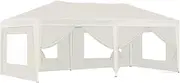 Carports Garden Gazebo 3x6m Pop Up Folding Tent 6 Side Walls Waterproof Winterproof UV Protection Portable Garage(Beige)