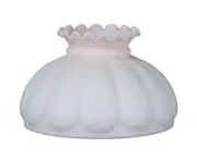 B&P Lamp 9 7/8" Shade, Melon, Rose/Satin White Tint