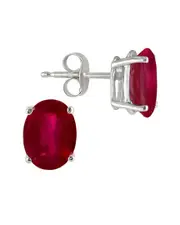 Gem Spark Silver 1.20 ct. tw. Ruby Studs