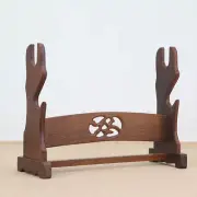 Wenge Japanese Samurai Sword Holder Stand Bracket Katana Tanto Rack M-2 Tier