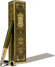 Joule Fountain Pen, Juniper Moss, Double Gold Plated, Sapphire Lacquer Finish, Two-Tone Steel Nib, Leather Sleeve, Fine