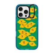 iPhone 16 Pro Impact Ring Stand Case MagSafe Compatible Angry Lemons iPhone Case by Tess Smith-Roberts