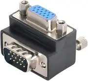 NFHK 90 Degree Up Angled VGA SVGA Male to Female Extension Adapter for Monitor Projector