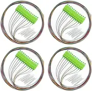 Bangun 4Pcs 1.5 Meter 12 Strand Single Mode SC APC Fiber Pigtail, 9/125um, OS1/OS2 Compatible, Includes 48 Fiber Optic Fusion Splice Protective Shrink Sleeves