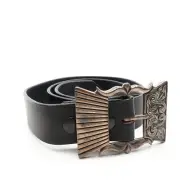 King Baby Engraved Scroll Garrison Concho Buckle Size 34 Silver .925