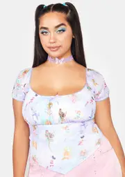 [Dolls Kill x Winx Club] Plus Feels Like Magic Mesh Top
