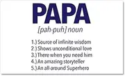 CafePress Papa Noun Definition Car Magnet, 20"x 12" Magnetic Door Display
