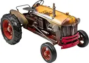 [YCHTEWY] Iron Classic Car Model Collectible Vehicle Decoration, Metal Truck Christmas Decor ，Unique Blend of Vintage, Rustic, Farmhouse Truck Decor for Table Top Decor. (E)