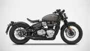 Zard Full Exhaust System Black Triumph Bonneville Bobber 2018