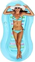 Gupcaqosjw Inflatable Pool Lounger - Swimming Pool Lounge Float Inflatable,Pillow and Drink Holder Attached Mattress Relaxing Bed for Women, Men, Friends, Colleagues