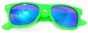 OWL MATTE FRAME MIRROR LENS CLASSIC 80s VINTAGE RETRO SUNGLASSES GREEN