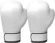 Adult Boxing Gloves, Heavy Sandbag Boxing Gloves, Lightweight Boxing Gloves, Full Finger Training Glove 10oz for Sports, Home, Training, Indoor, Outdoor, Present, White, Black Color