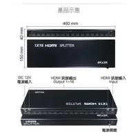 在飛比找蝦皮商城優惠-伽利略 HDMI 4K@30Hz 影音分配器 1進16出 (