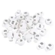 Cord Locks, 100 Pack Ball Spring Toggle Stopper, Frosted White