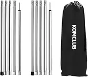 KOMCLUB Tent Poles Adjustable Tent Pole Stainless Steel Camping Poles for Tent Tarp Canopy Awning Shelter Sun Sails 78 Inch Set of 2