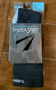 TheraSport Therafirm Black Compression Performance Socks 20-30 mmHg Large 87435