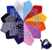 [TeCnr] 13 Original Paisley bandannas/bandannas of hair color choice, printed headband with denim bandana for men scarf