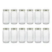 12PK Lemon & Lime Roma Ribbed Conserve Glass Jar with Air-Tight Screw Lid 1L