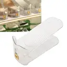 (Transparent)Shoe Slots Organizer Double Layer Shoe Rack Adjustable Saving Sp A
