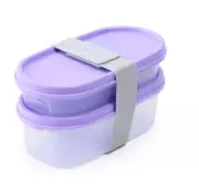 New Tupperware Modular Mates Set of 2 Oval with Purple Seals Divider and Band
