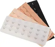 [AKOOSY] 4Pcs Hook Extenders for Plus Bras Elastic Extension Straps Light Skin Tone Dark Skin Tone Durable for Comfort