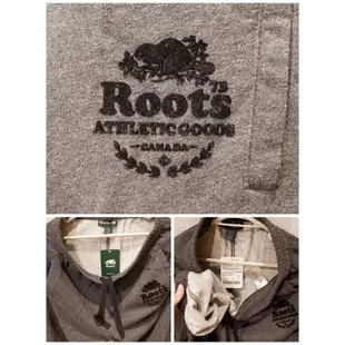 全新特價-roots:翻領抽繩內刷毛長版T恤-紫色（大學帽T連帽毛衣針織背心風衣外套襯衫長裙寬褲吊帶連身洋裝百褶娃娃領片