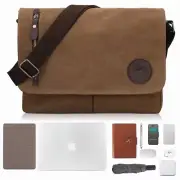 Messenger Bag Canvas Vintage Brown Computer Bag for Air Pro 13 14 m1 m2 Macbook