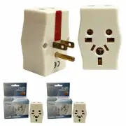 2 Pack Multi Adapter Travel Plug Outlet Extender Europe to USA Adaptor Converter