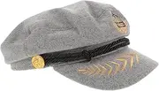 [ARTSEWPLY] Boat Captain Hat for Halloween Vintage Officer Navy Hat with Brim Men Women's Pilot Cap