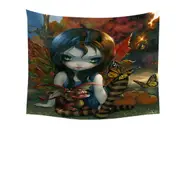 Autumn Fairy and Her Dragonling Tapestry