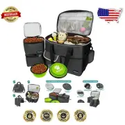Stylish Large Capacity Dog Carrier with Collapsible Bowls - Perfect for Travel