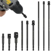 9Pcs Impact Socket Adapter Impact Driver Socket Extension 1/4" 3/8" 1/2" Driverଓ