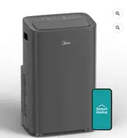 Midea 10,000 BTU (13,500 ASHRAE) 115V Smart Portable Air Conditioner with Heat.